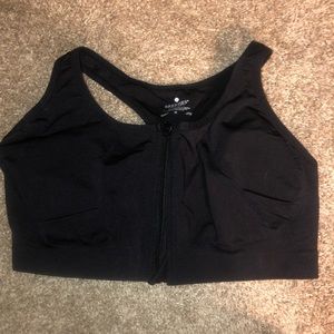 Breezies Seamless Front Zip Racerback Bra 2x 3x